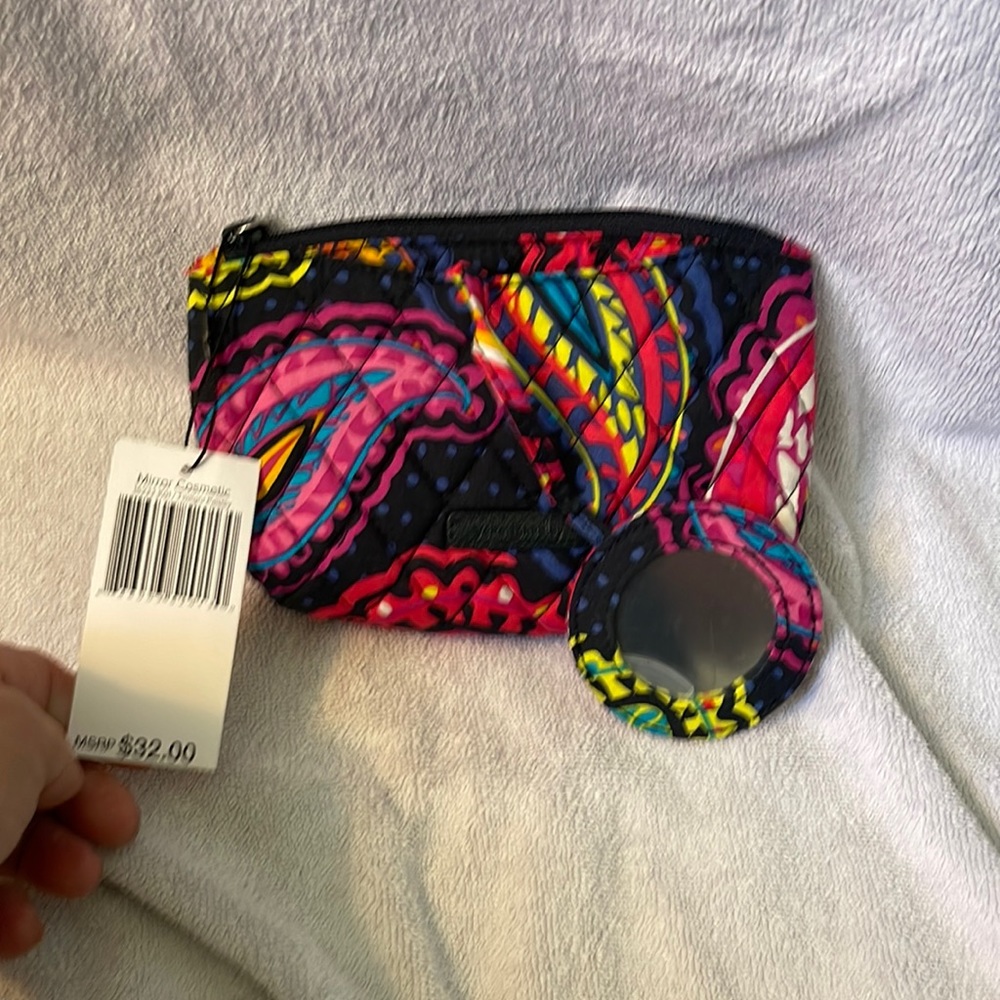 Vera Bradley Mirror Cosmetic. Retired pattern Twilight Paisley. NWT